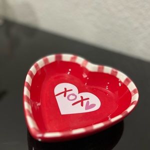 Xoxo Heart Shaped Red Bowl for Valentine Galentine
